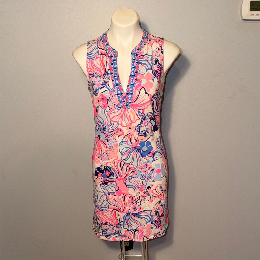 Lilly Pulitzer Ladies Camari sleeveless Shift Dress Prosecco Pink. Small.
